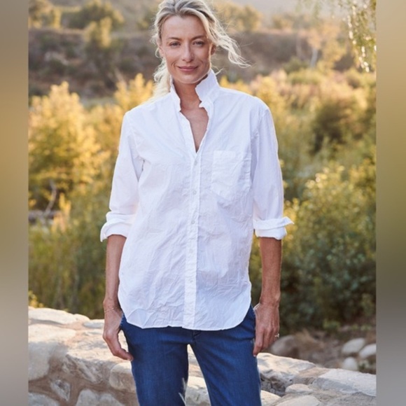 Frank & Eileen Tops - Frank & Eileen Frank & Eileen white Joedy crinkle button down shirt SzSmall EUC